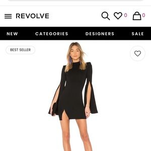 Revolve Black Mr Gibson Mini Dress by Michael Costello, size S